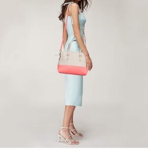 NWOT Kate Spade Beige/Neon Pink Leather Cedar Street Maise Satchel